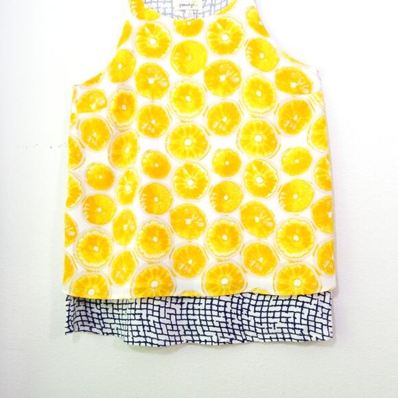 Anthro Porridge lemon layered split back tank top - Picture 8 of 16